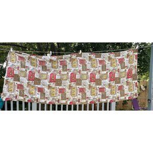 Colonial Print Twin Bedspread Coverlet Thin Americana Homemade Farmhouse